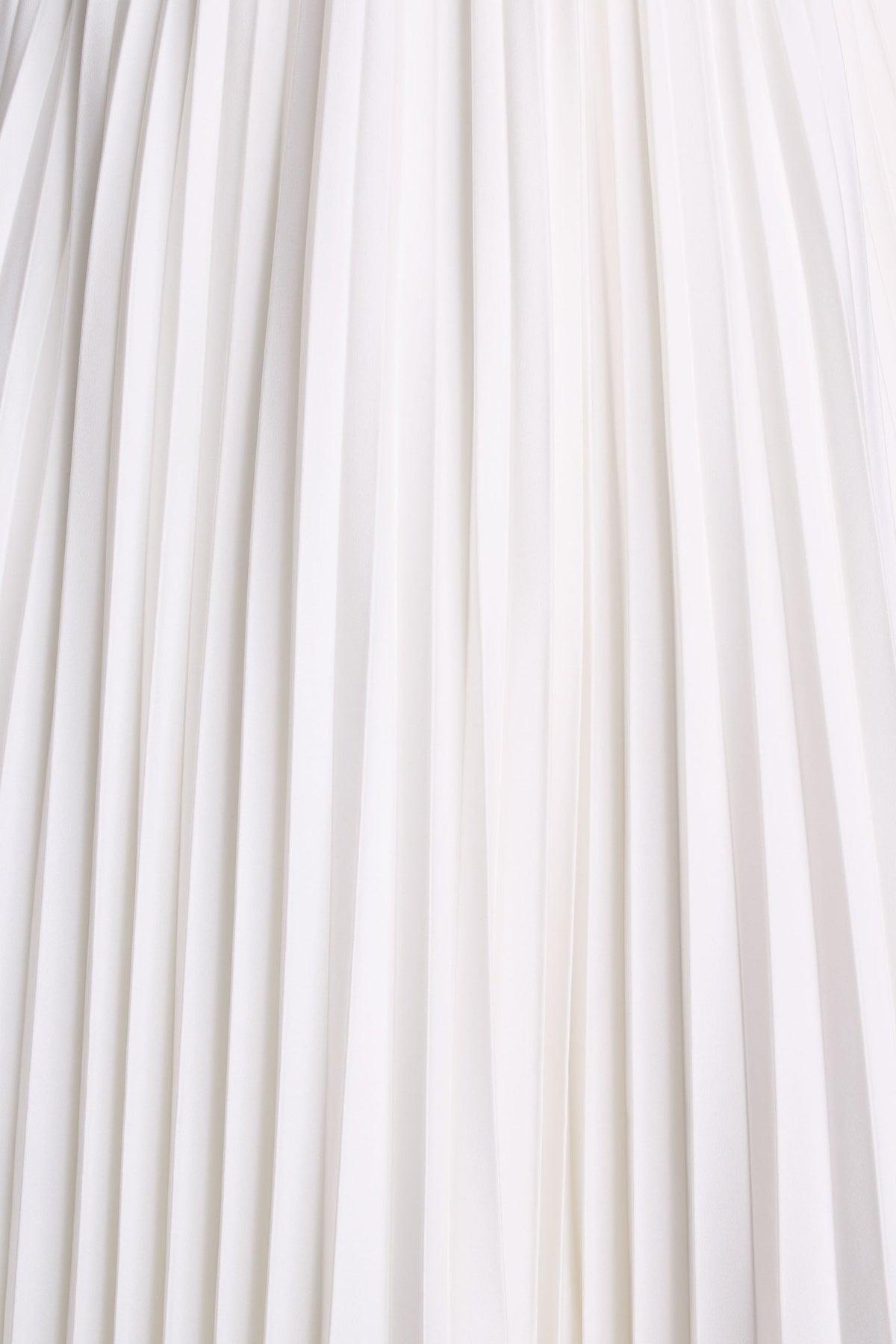 Agua | Cream Satin Sweetheart Midi Dress With Pleated Skirt