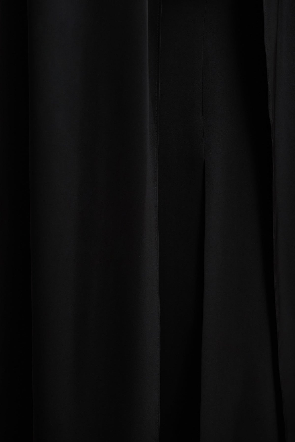 Wren | Black Satin Sweetheart-Neck Maxi Dress With Cape Sleeves