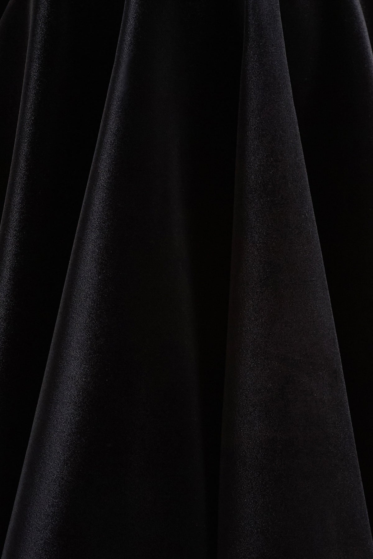Priya | Black Velvet Mini Dress With Puff Sleeves