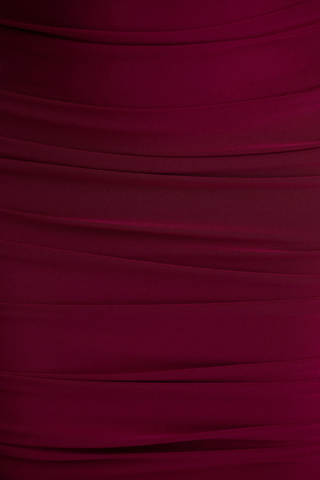Tamara | Burgundy Long-Sleeve Ruched Midi Dress