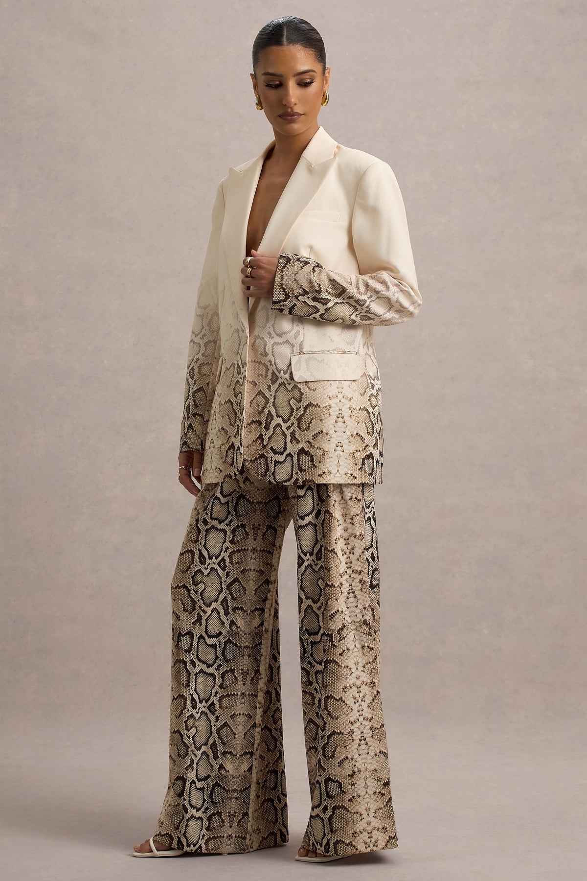 Hurley | Snake Print Ombre Longline Blazer