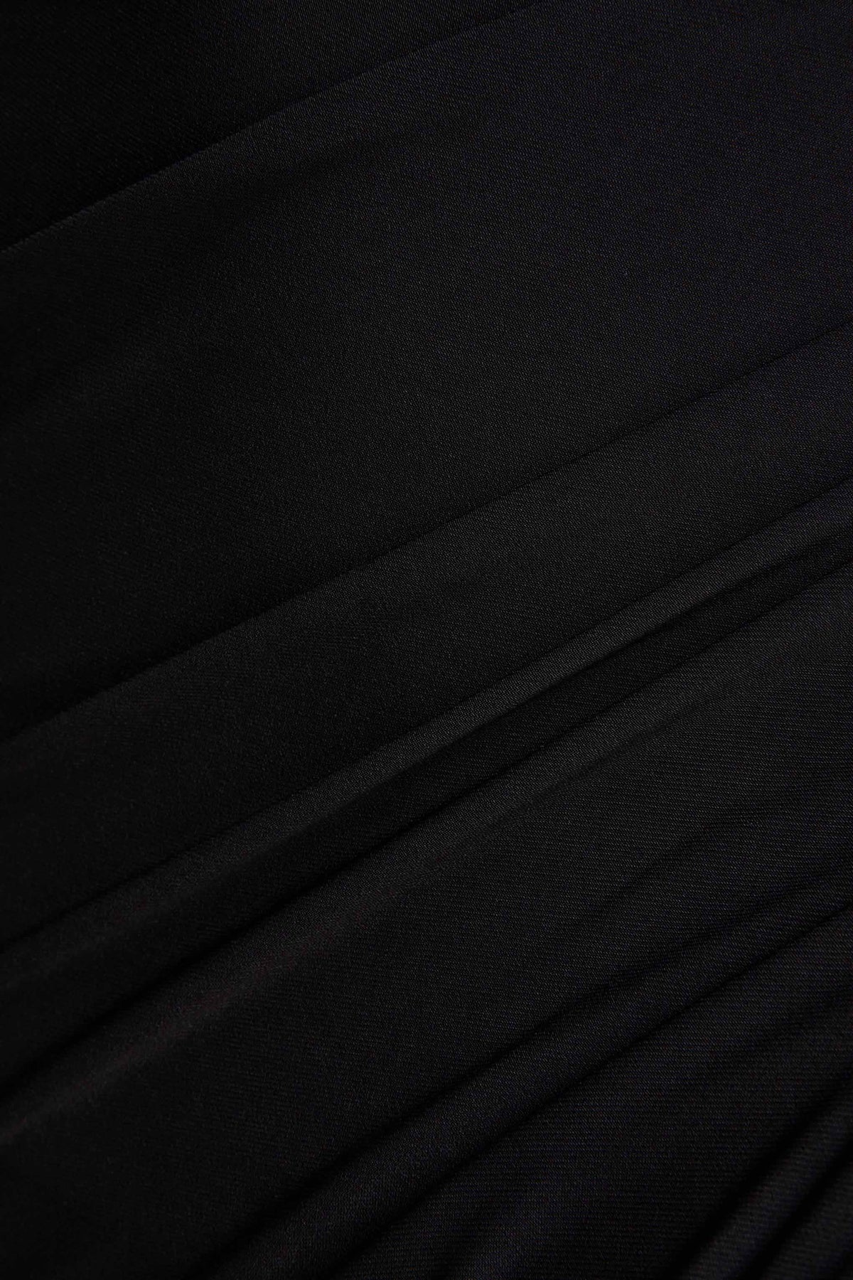 Amoura | Black Square-Neck Draped Wrap Maxi Dress