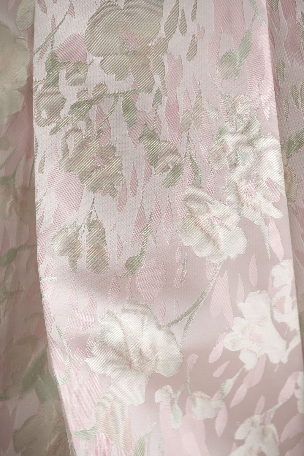 Sharie | Cream Floral Print Jacquard Halter-Neck Playsuit With Cut-Out Detail